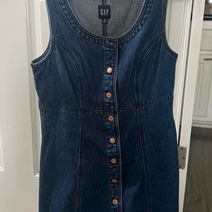 GAP Dark Blue Denim Sleeveless Dress